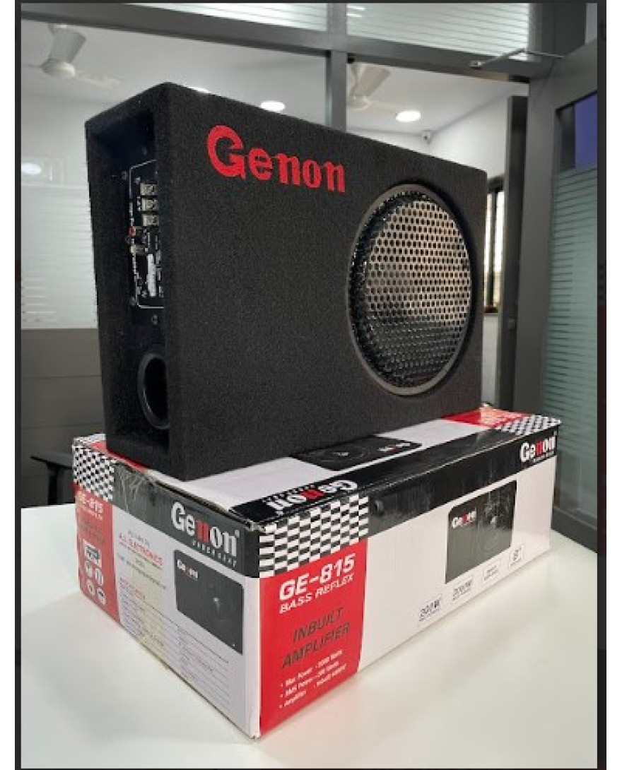 GENON UNDER SEAT 2000 Watt 8 Inch UNDER SEAT WOOFER WITH INBUILT AMPLI | GE 815